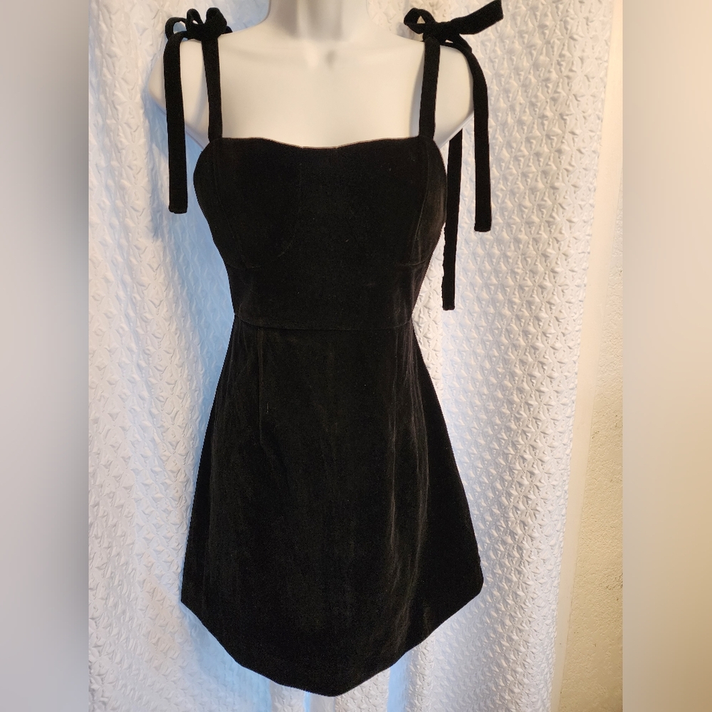 NWT Black Velvet Women's Mini Dress